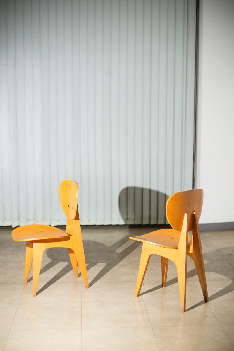 Junzo Sakakura  set of two side chairs Manufactured by Habitat