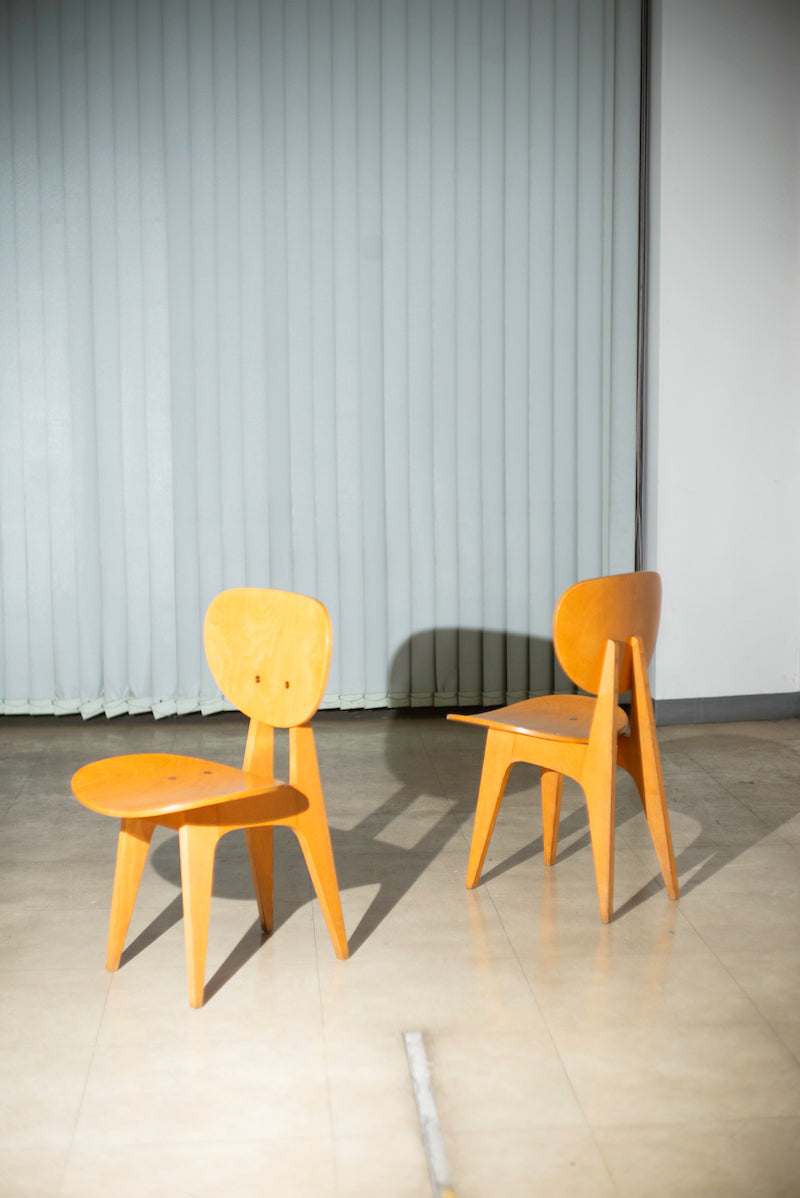 Junzo Sakakura  set of two side chairs Manufactured by Habitat