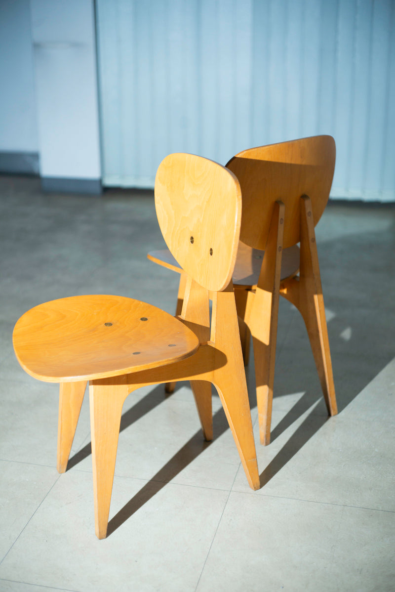 Junzo Sakakura  set of two side chairs Manufactured by Habitat