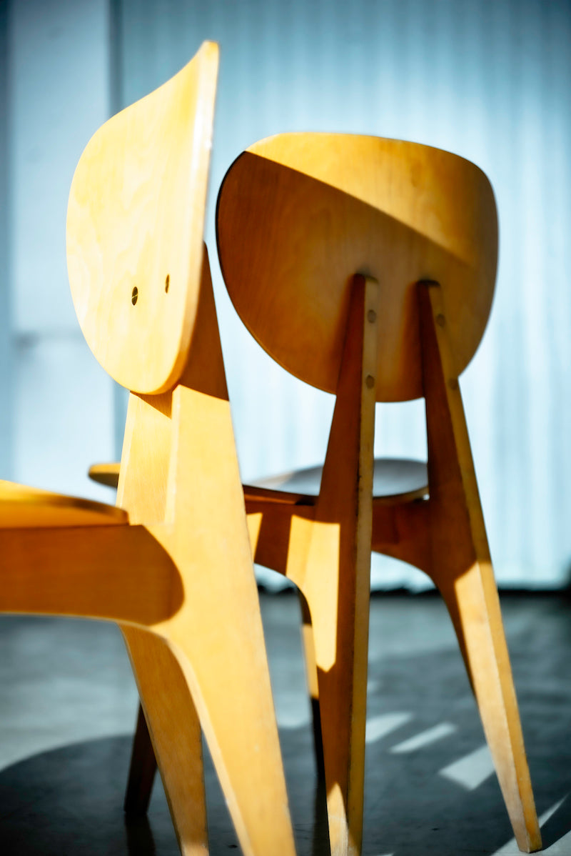 Junzo Sakakura  set of two side chairs Manufactured by Habitat