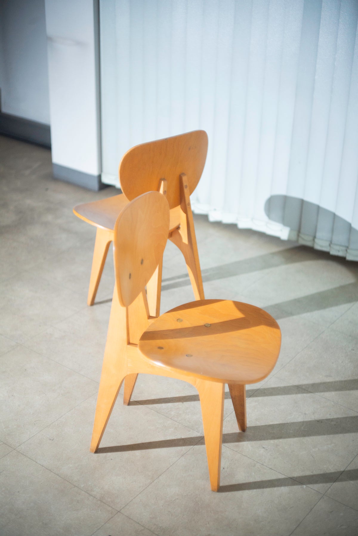 Junzo Sakakura  set of two side chairs Manufactured by Habitat